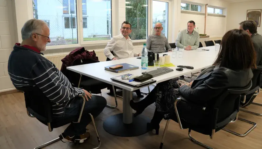 OB Marc Speicher beim Besuch der Lebenshilfe Saarlouis e.V. 