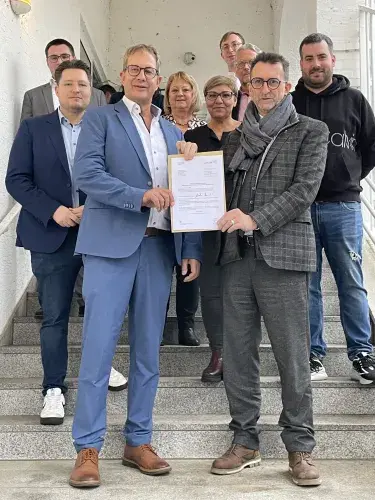 Übergabe der Förderung für die „Neue Mitte Niederwürzbach“ 