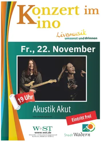Akustik Akut im Waderner Kino