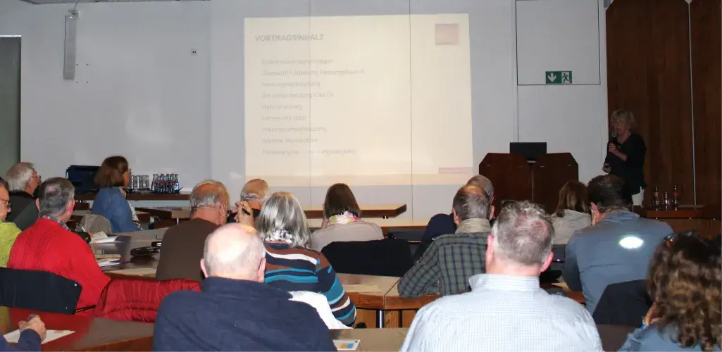 Vortrag im Neuen Rathaus zum Thema "Welche Heizung für mein Haus?"