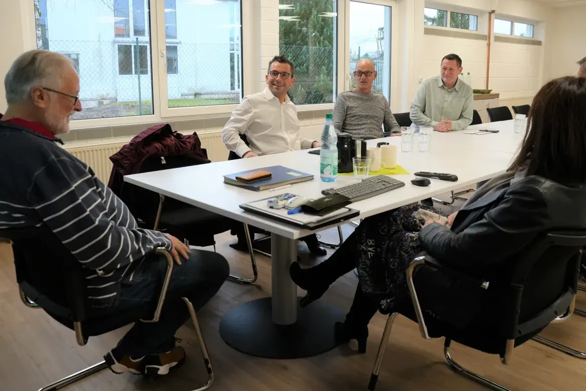 OB Marc Speicher beim Besuch der Lebenshilfe Saarlouis e.V. 