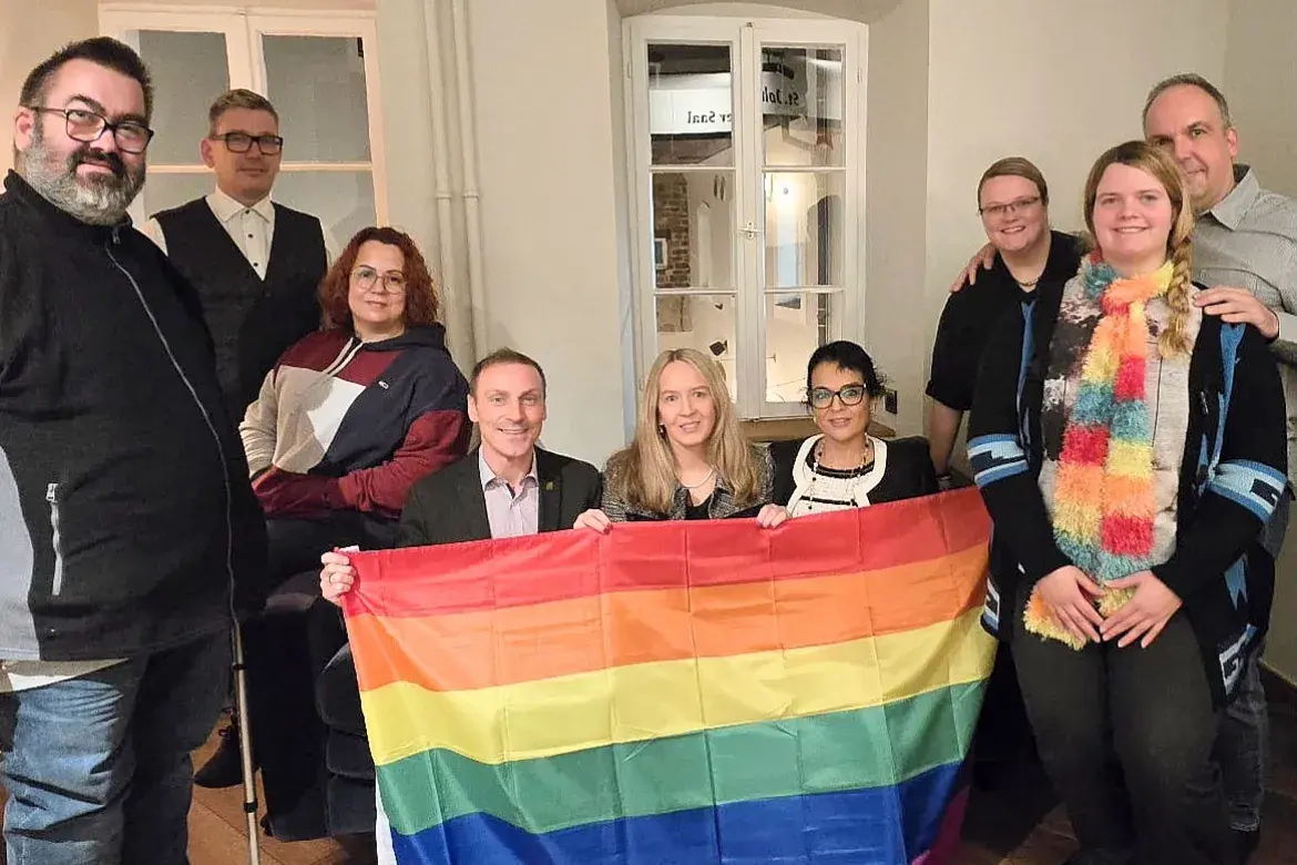 Neuer Landesvorstand LSU Saar, Julia Grewe (Bildmitte, 5. v. r)