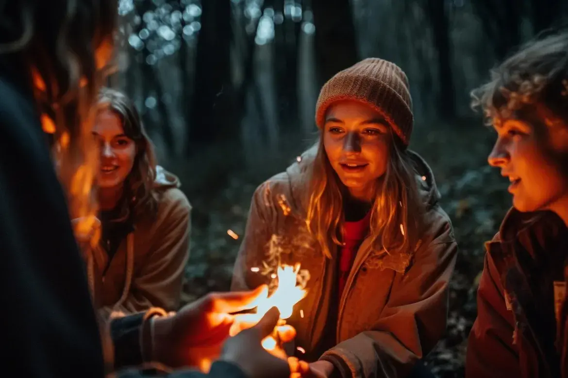 Symbolfoto - Menschen, Flammen