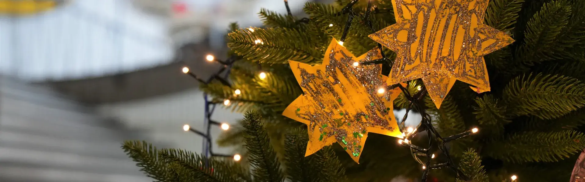 Tannenbaum im aarlouiser Rathausfoyer