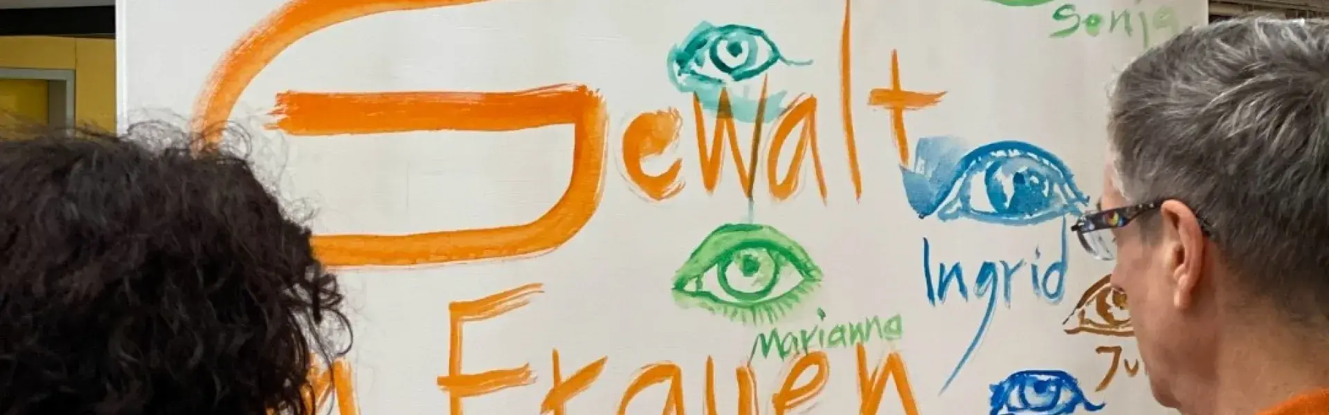 Auge einer Besucherin