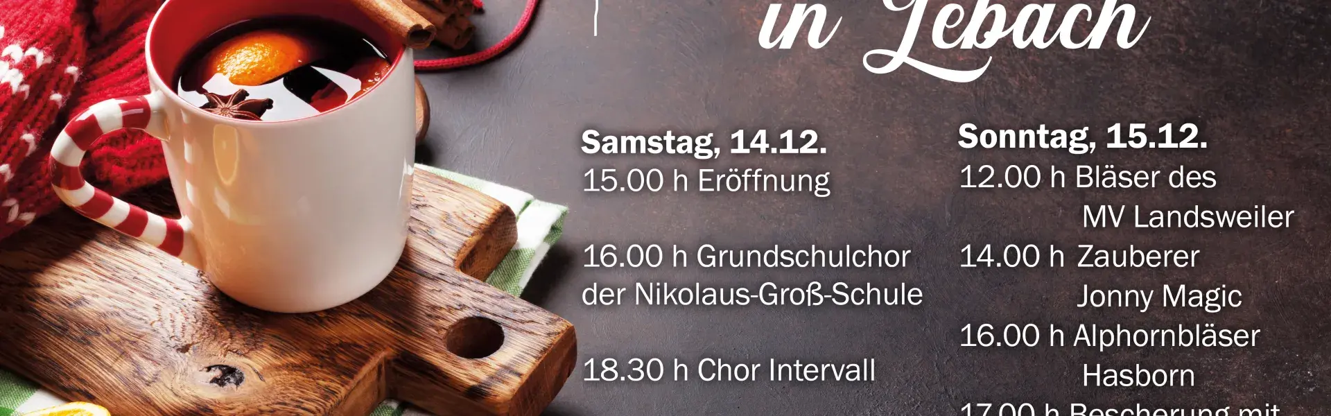 Plakat Adventsmarkt in Lebach