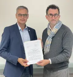 Bürgermeister Brill & Minister Rheinkold Jost - Foto: (c) Stadt Lebach/Kirsch