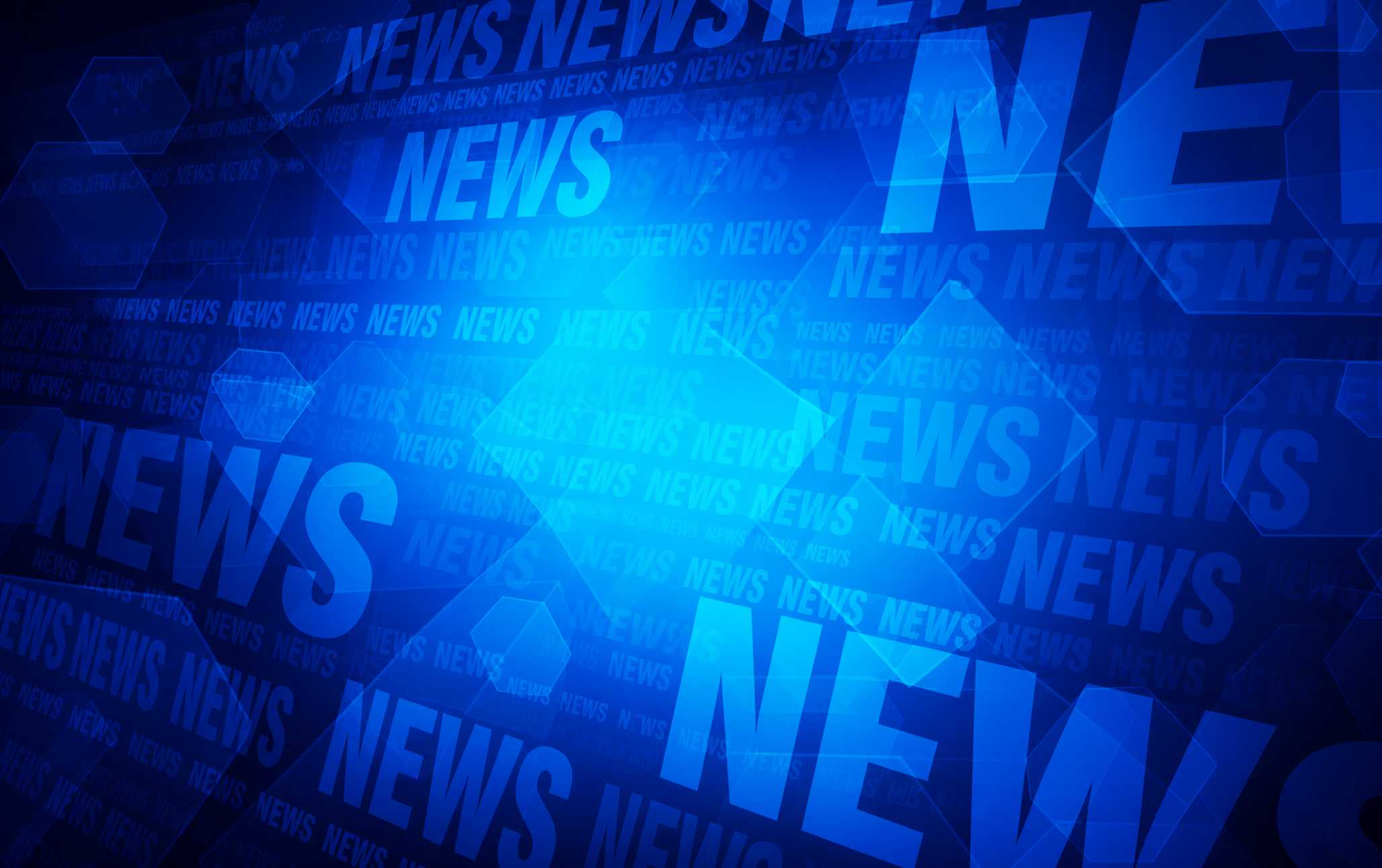 Blauer abstrakter News-Hintergrund mit Schriftzug NEWS als Symbolbild zum Bericht <em>Biodiversit&auml;t und Pflege der Patenschaften kommen zusammen</em>